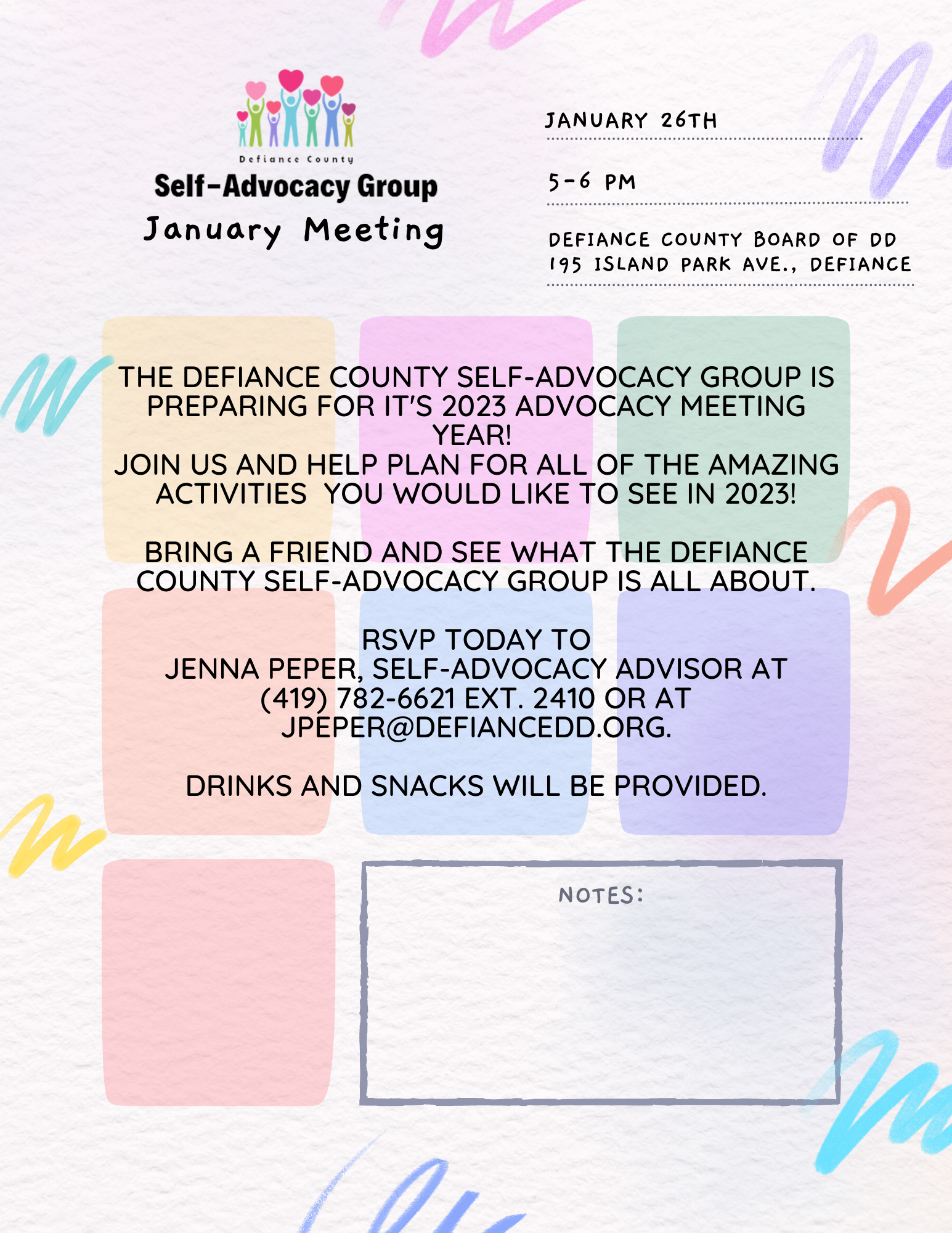 January 2023 Self Advocacy Meeting