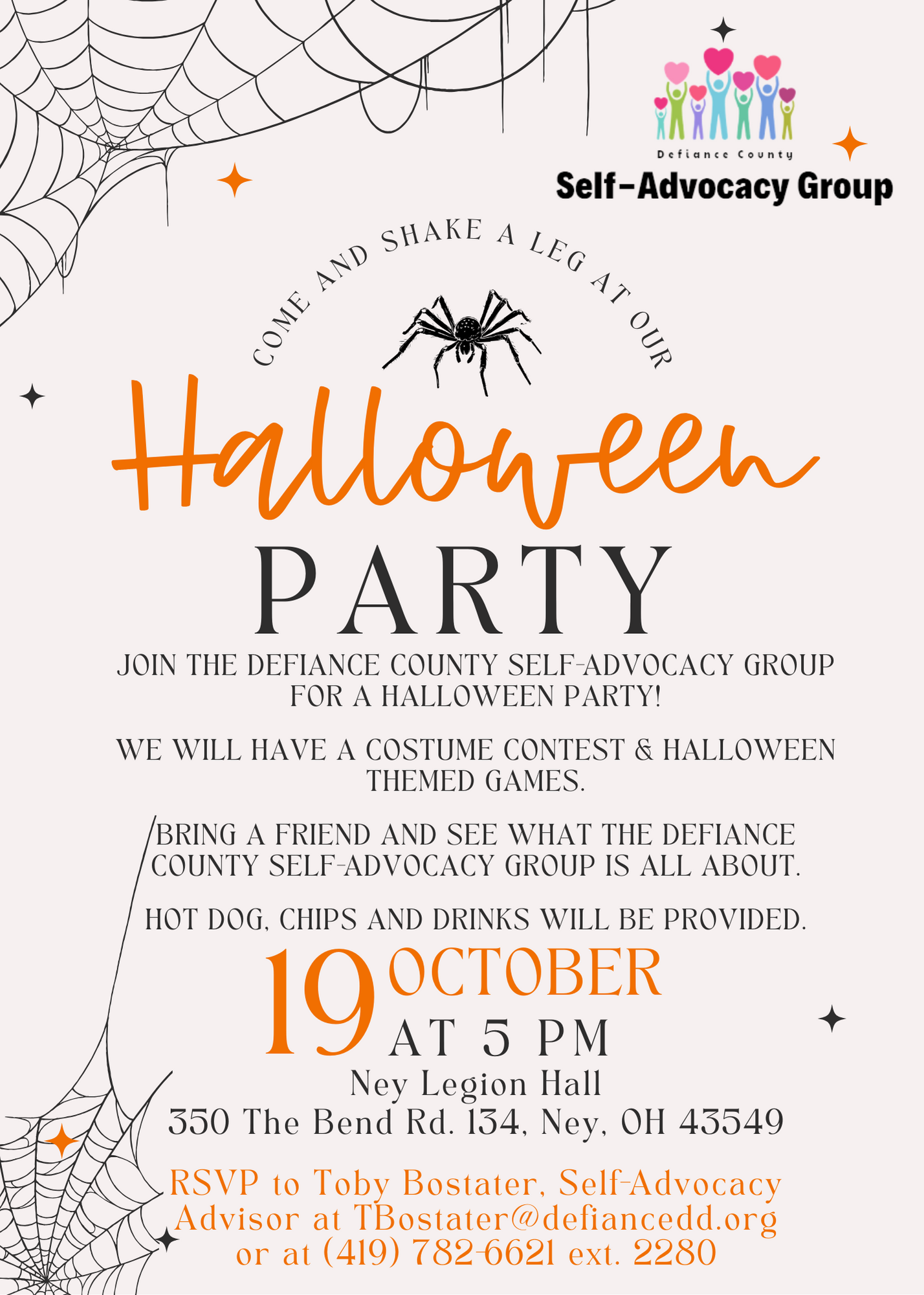 2023 Self-Advocacy Halloween Party Invitation