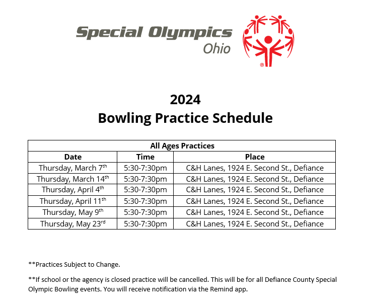 Special Olympics Defiance County Board of Developmental Disabilities