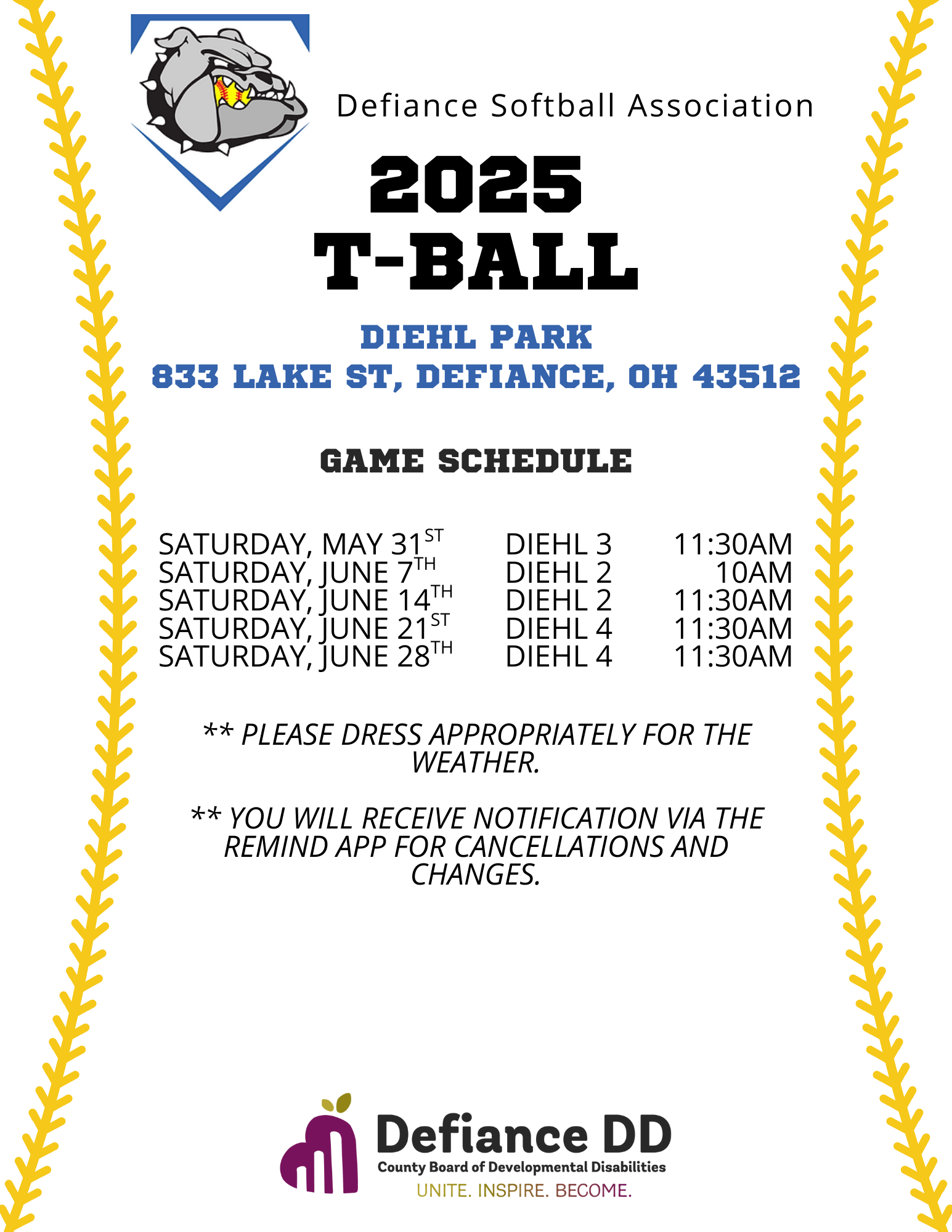 2025 Schedule